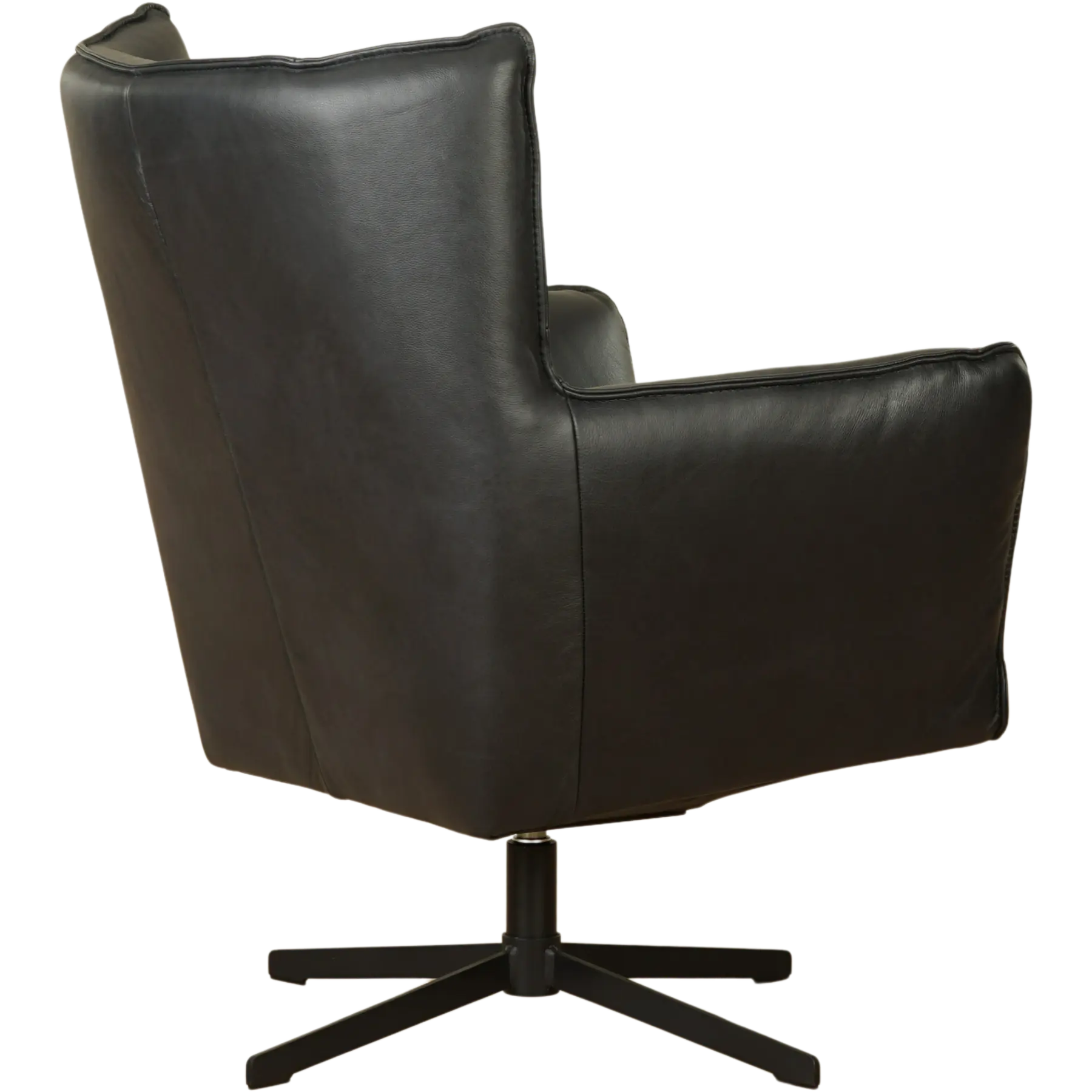 afbeelding van Set van 2 Leren draaifauteuils Lovely - Granada Black (zwart)