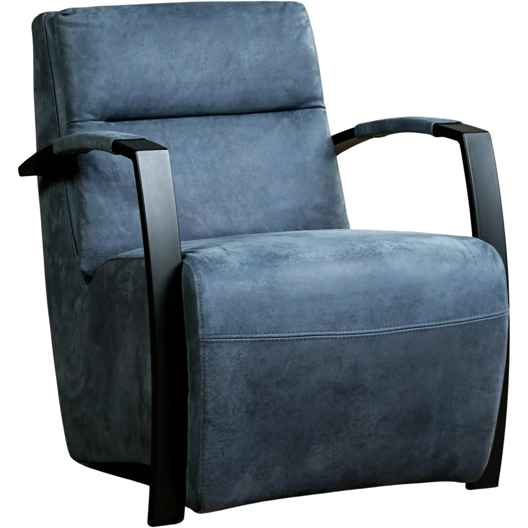 afbeelding van Set van 2 Leren fauteuils Arrival - Kenia Denim (blauw)