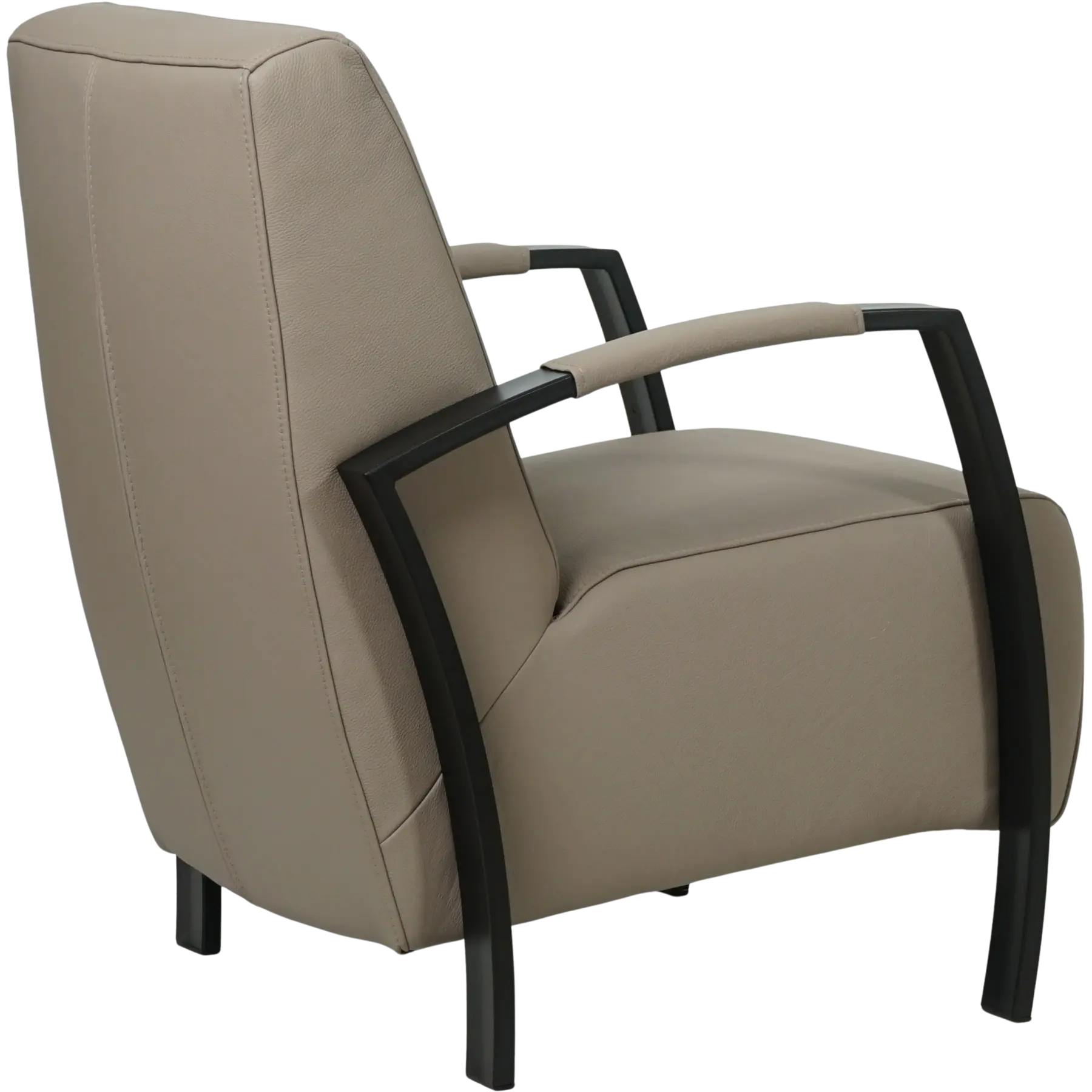 afbeelding van Set van 2 Leren fauteuils Glory - Toledo Khaki (taupe/bruin)