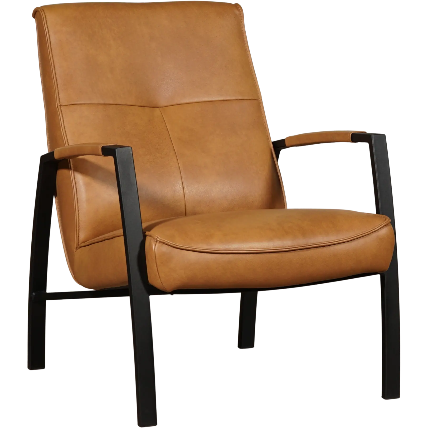 afbeelding van Set van 2 Leren fauteuils Level - Granada Sahara (cognac)