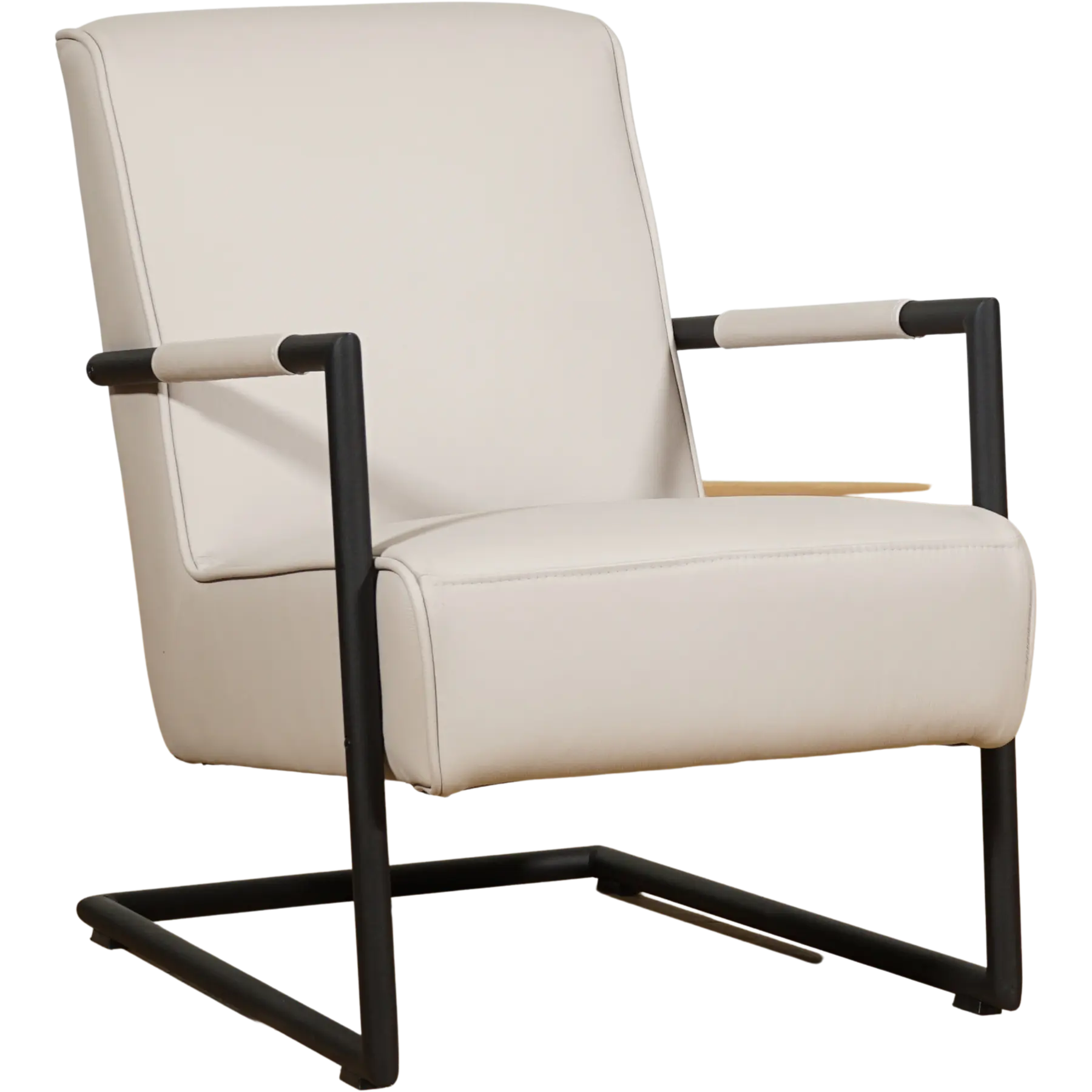 afbeelding van Set van 2 Leren fauteuils Lodge - Toledo Misty (crème)