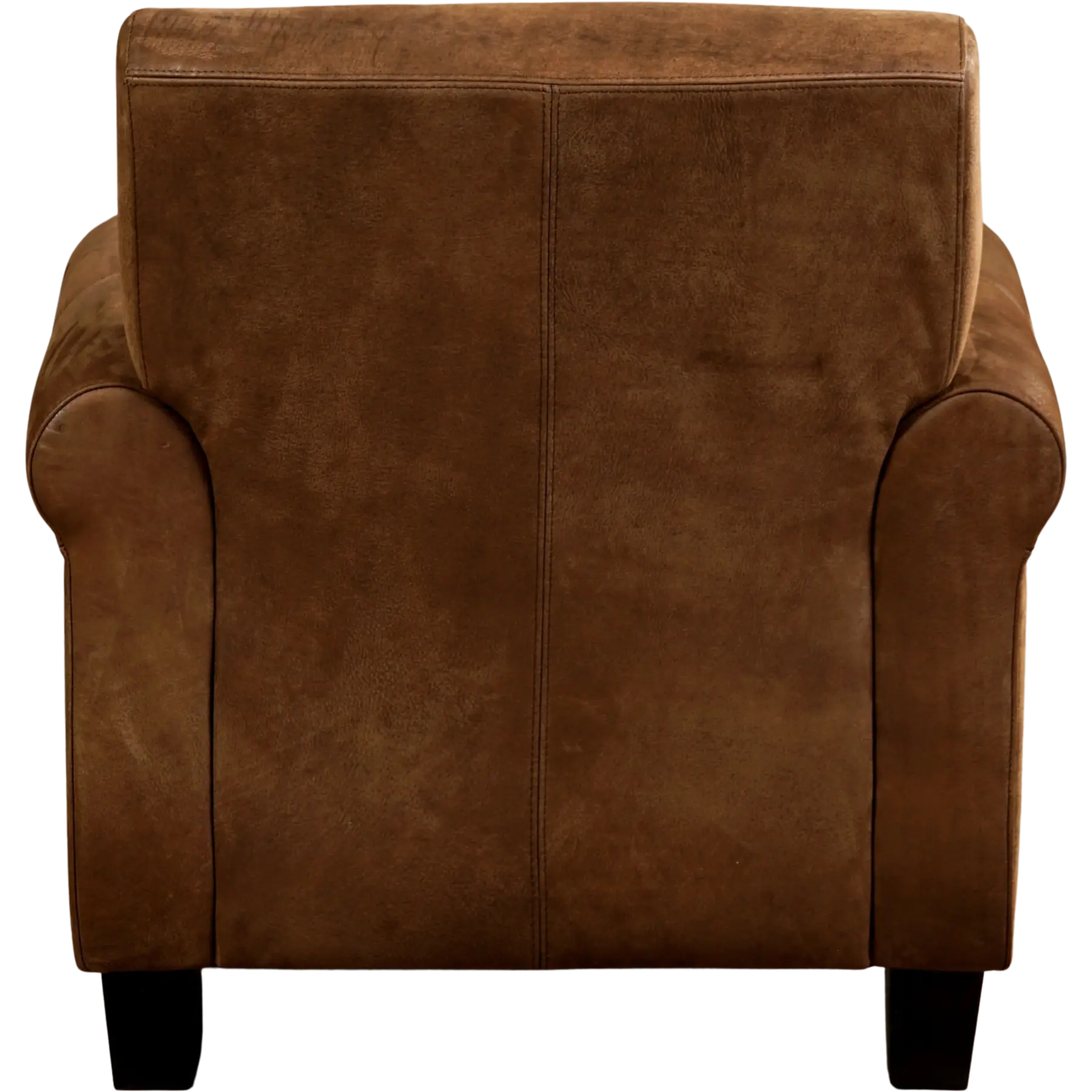 afbeelding van Set van 2 Leren fauteuils Perfection - Kenia Brown (bruin) - Poten hout bruin