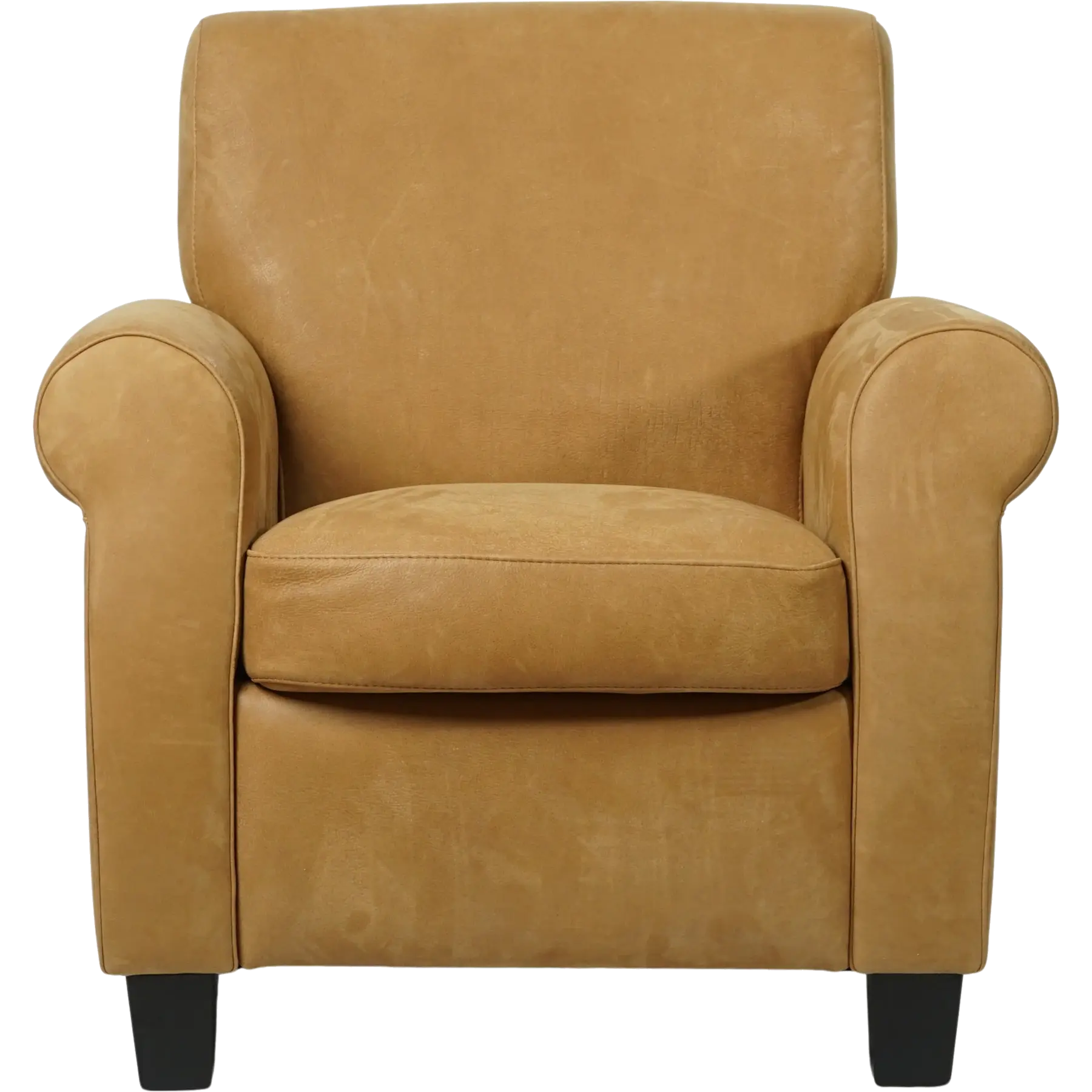 afbeelding van Set van 2 Leren fauteuils Perfection - Kenia Walnut (cognac) - Poten hout zwart