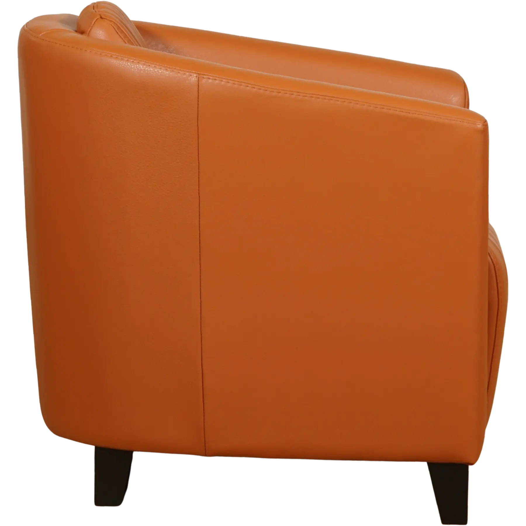 afbeelding van Set van 2 Leren fauteuils Press Special - Massif Amaretto (cognac) - Poten hout zwart