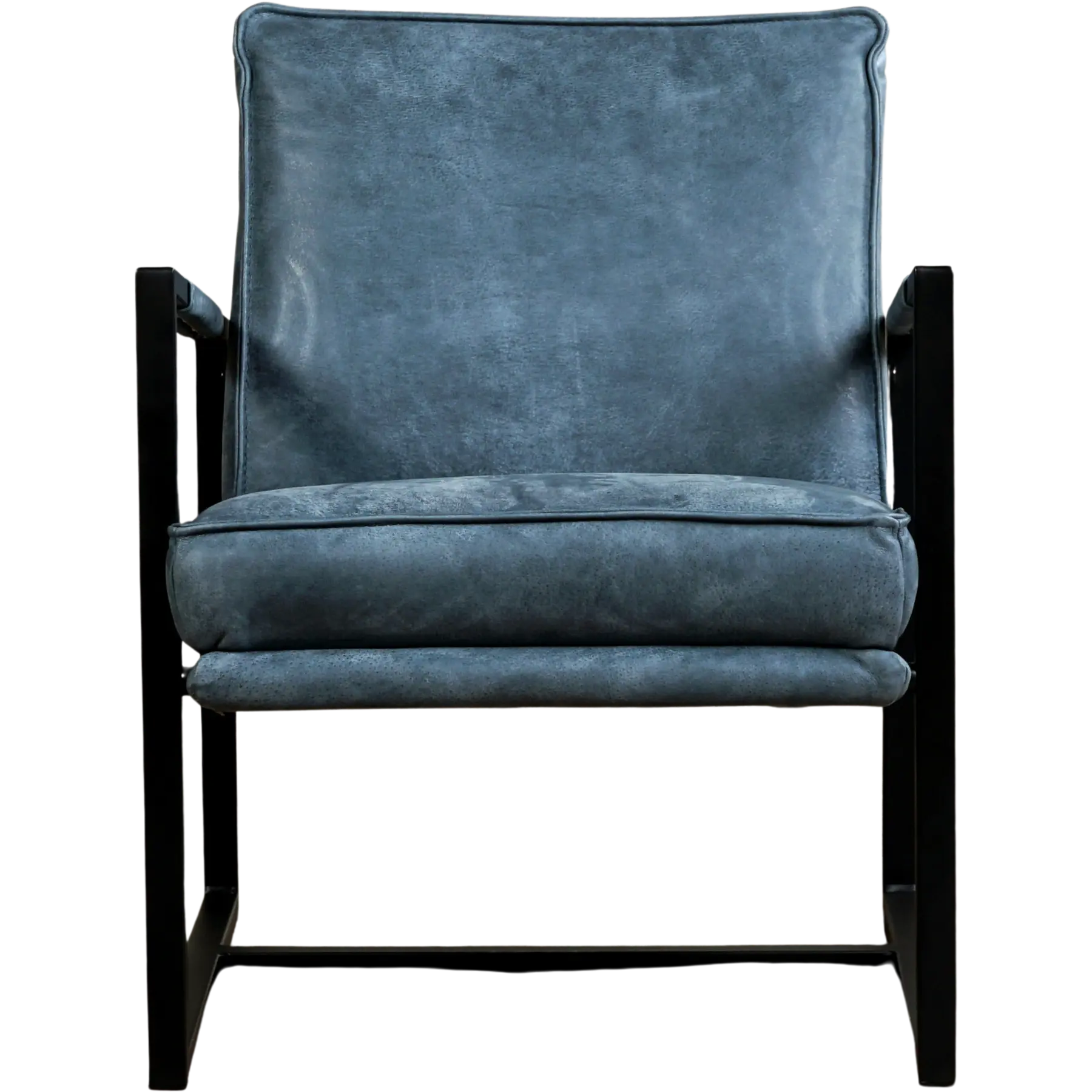 afbeelding van Set van 2 Leren fauteuils Secret - Kenia Denim (blauw)