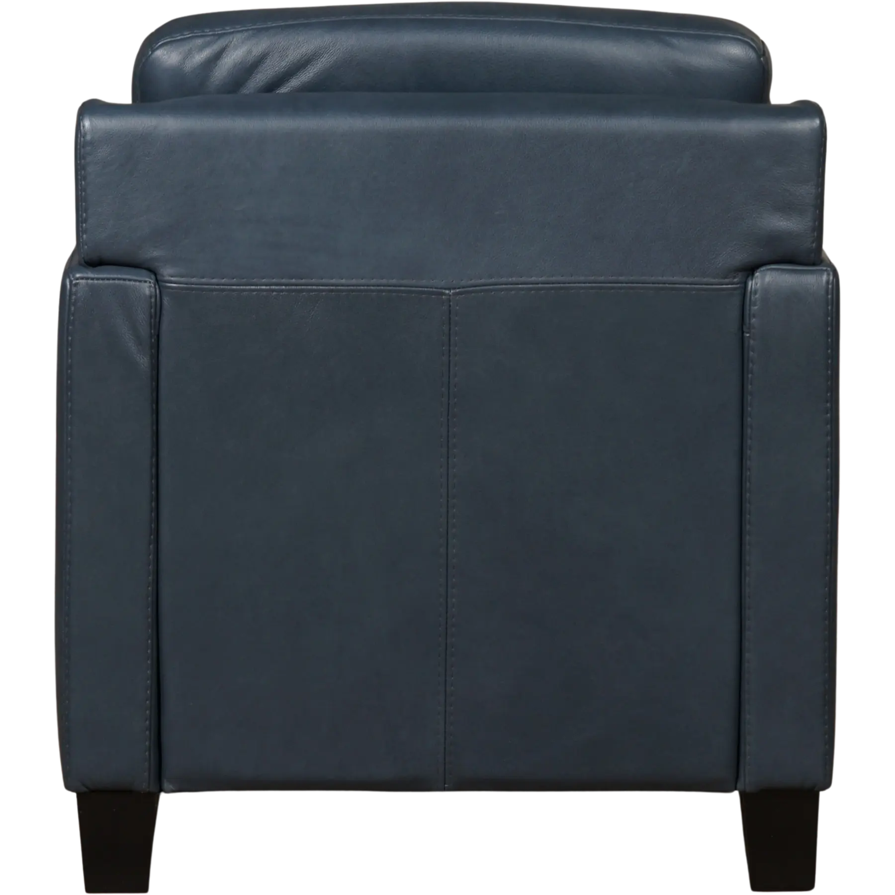 afbeelding van Set van 2 Leren fauteuils Smart - Granada Blue (blauw) - Poten hout zwart