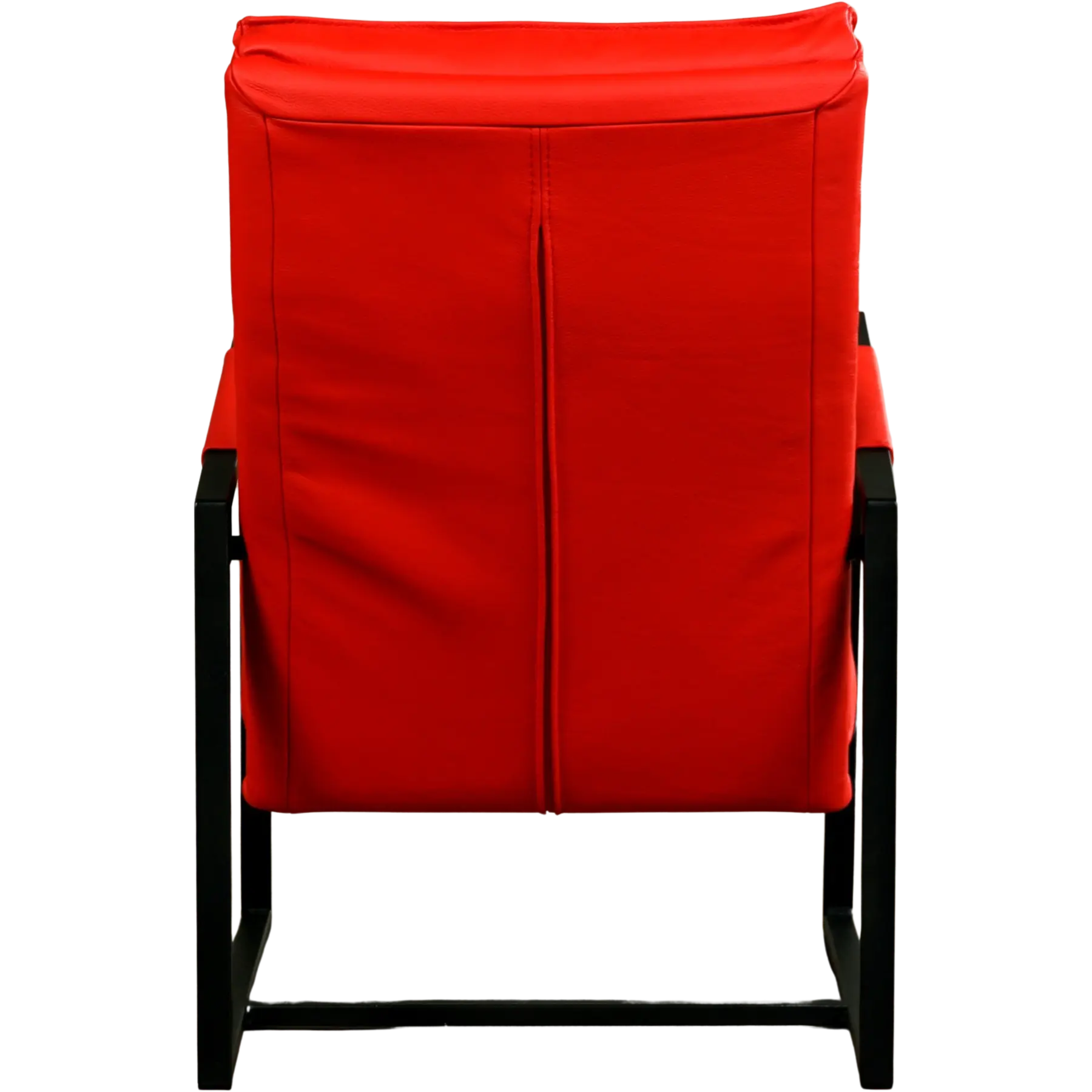 afbeelding van Set van 2 Leren fauteuils Square - Toledo Ferrari (felrood)