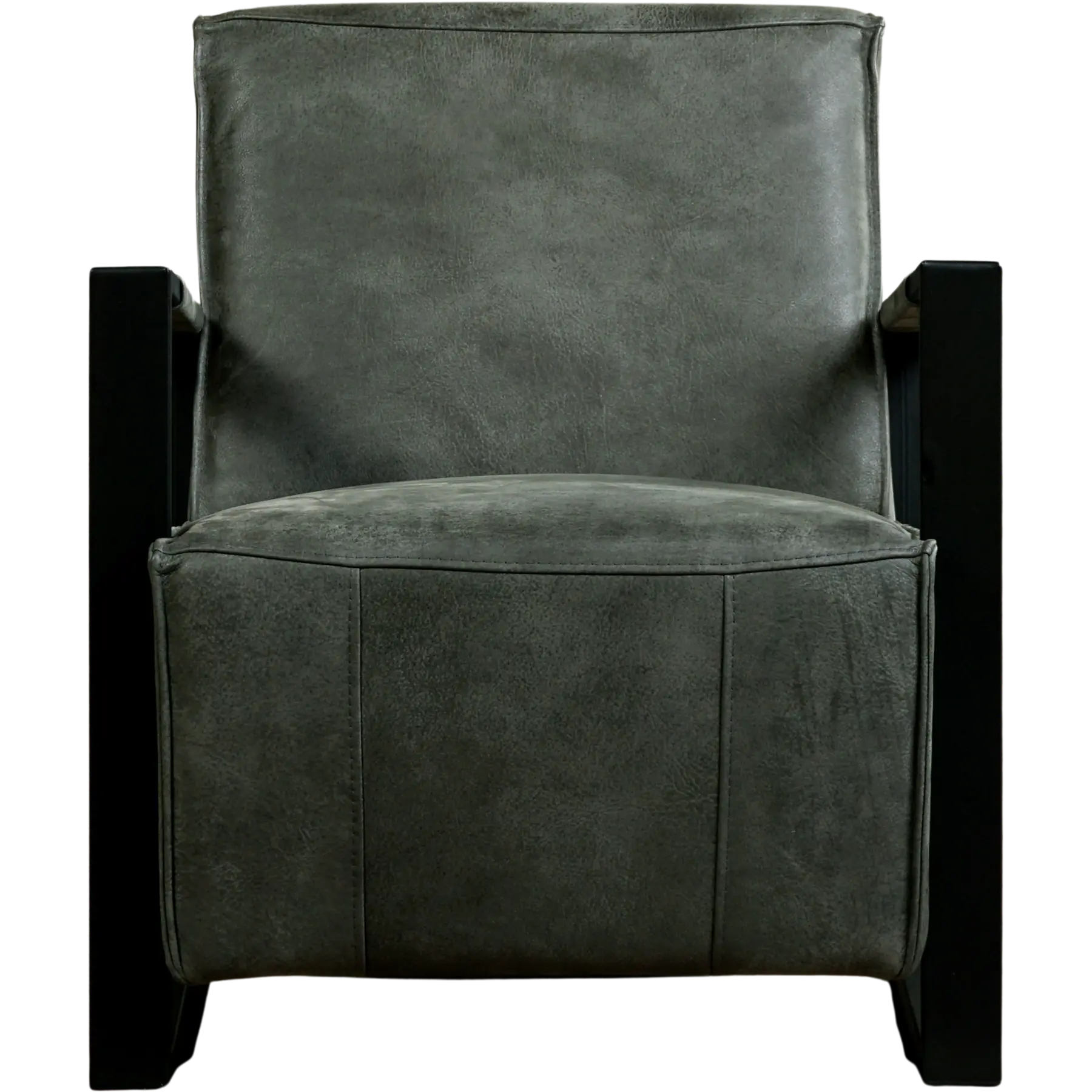 afbeelding van Set van 2 Leren fauteuils Touch - Kenia Antracite (grijs)