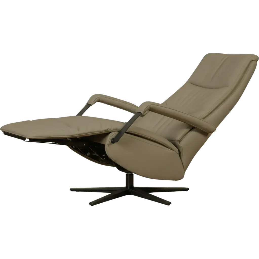 afbeelding van Leren sta-op-stoel Core - Toledo Mocca (taupe/bruin) - large - stervoet zwart (breed)