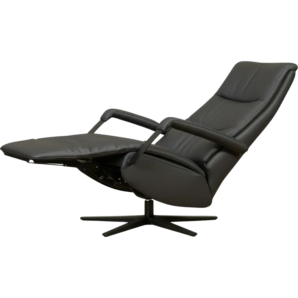 afbeelding van Leren elektrisch relaxfauteuil Core - Toledo Nero (zwart) - large - stervoet zwart (breed)