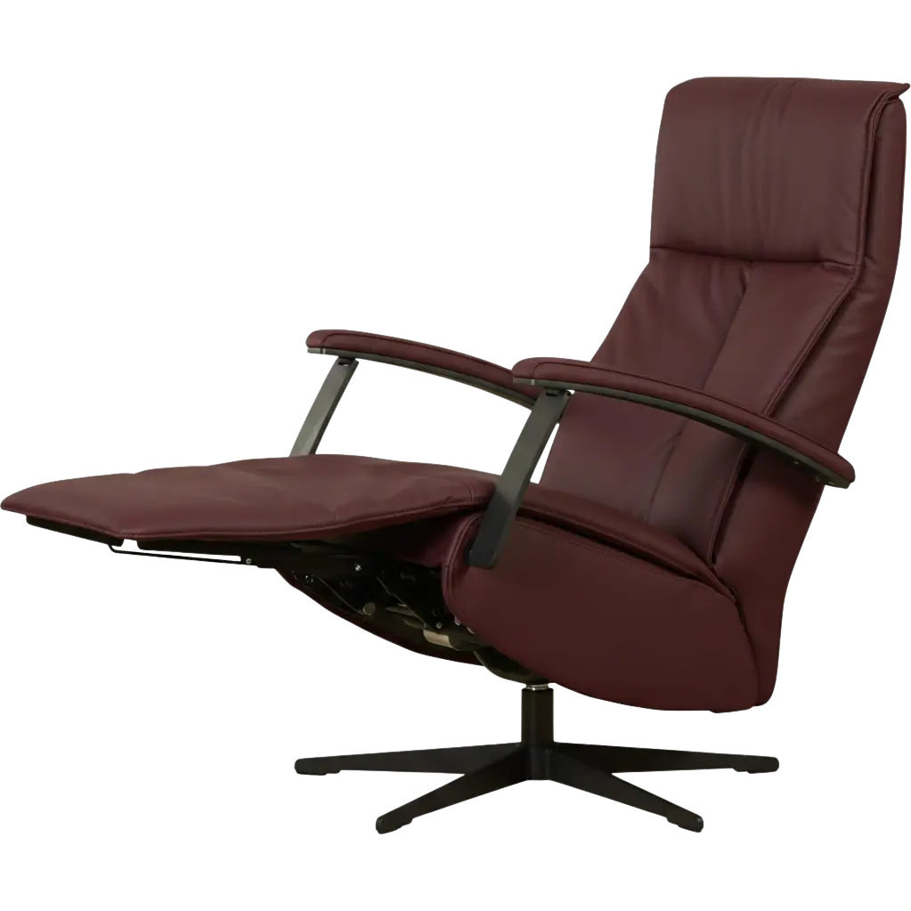 afbeelding van Leren sta-op-stoel Pure - Toledo Bordeaux (donkerrood) - large - stervoet zwart (slank)