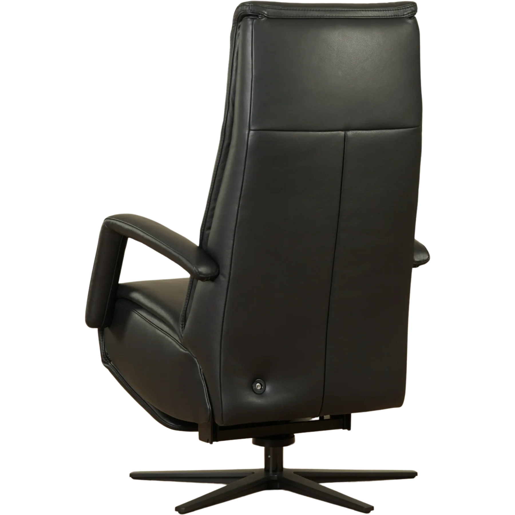 afbeelding van Leren elektrisch relaxfauteuil Calm - Massif Nero (zwart) - large - stervoet zwart (breed)