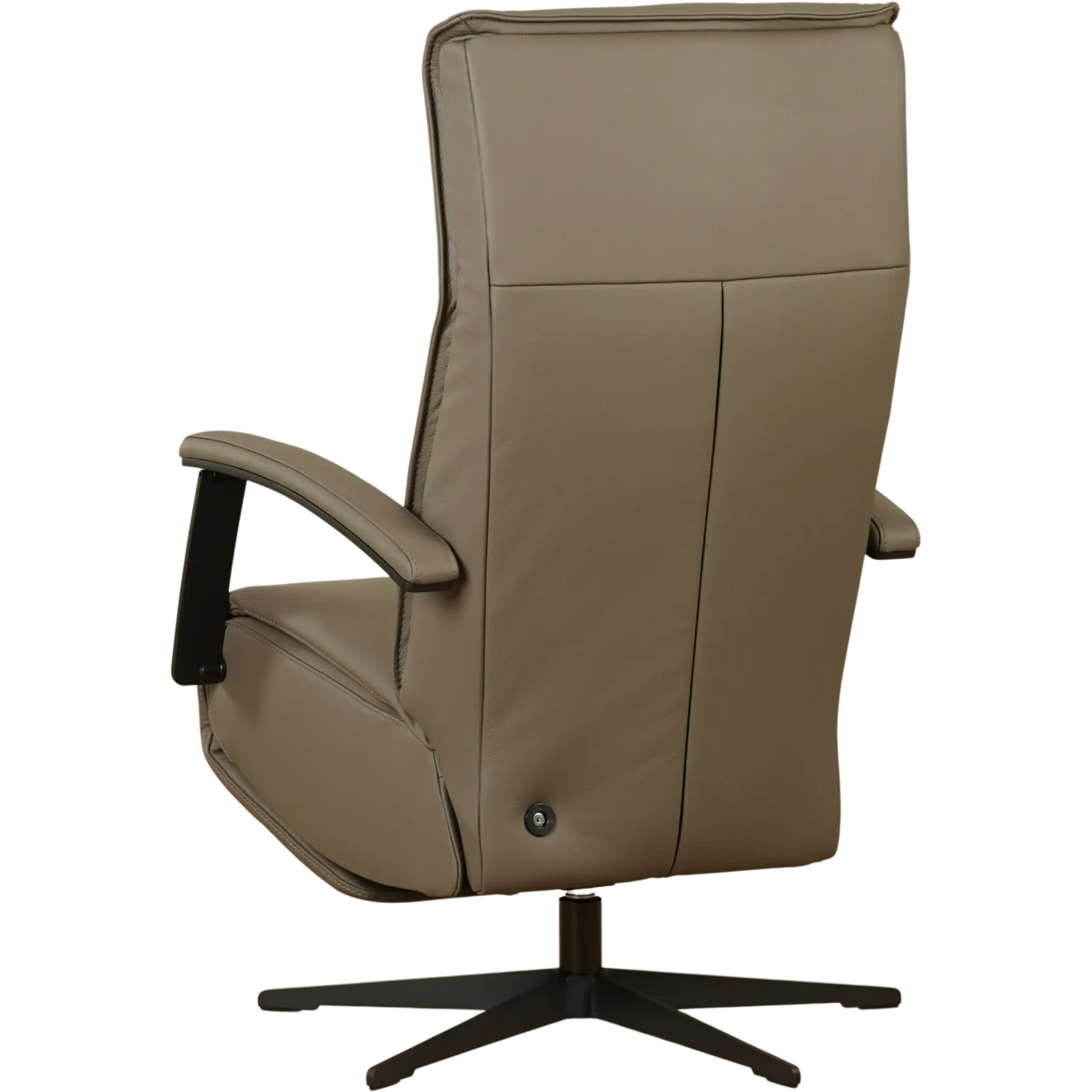 afbeelding van Leren elektrisch relaxfauteuil Pure - Toledo Moss (bruin/groen) - medium - stervoet zwart (slank)