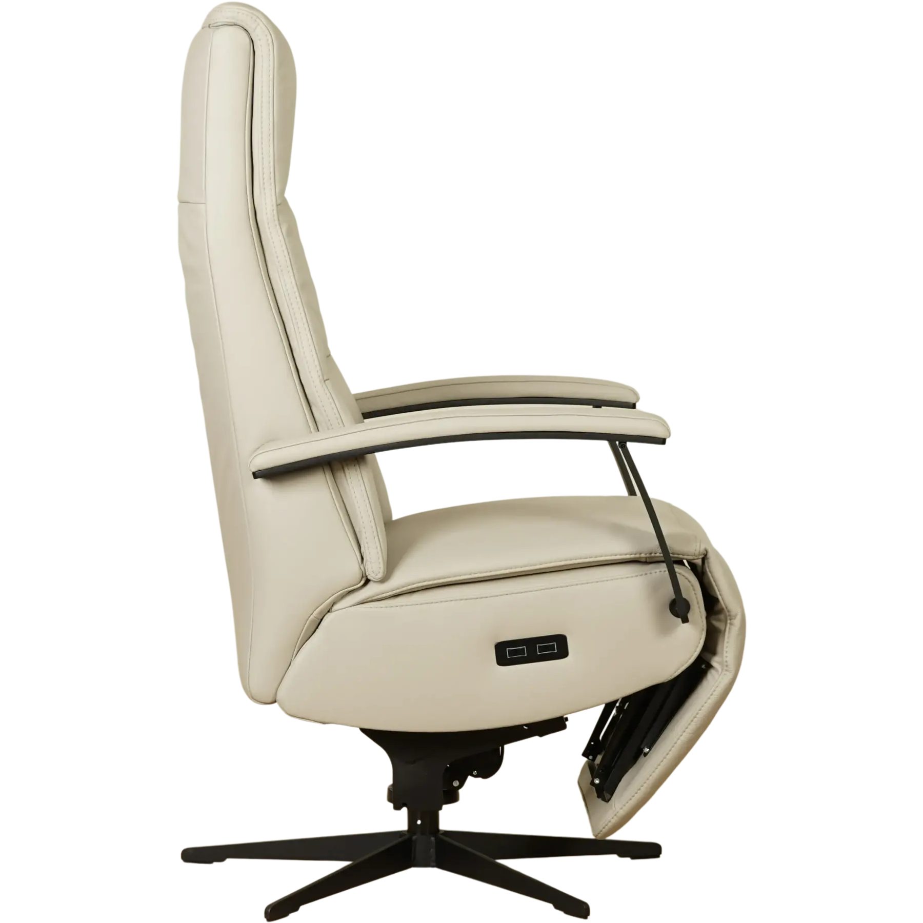 afbeelding van Leren sta-op-stoel Balance - Massif Dove (lichtgrijs) - small - stervoet zwart (slank)