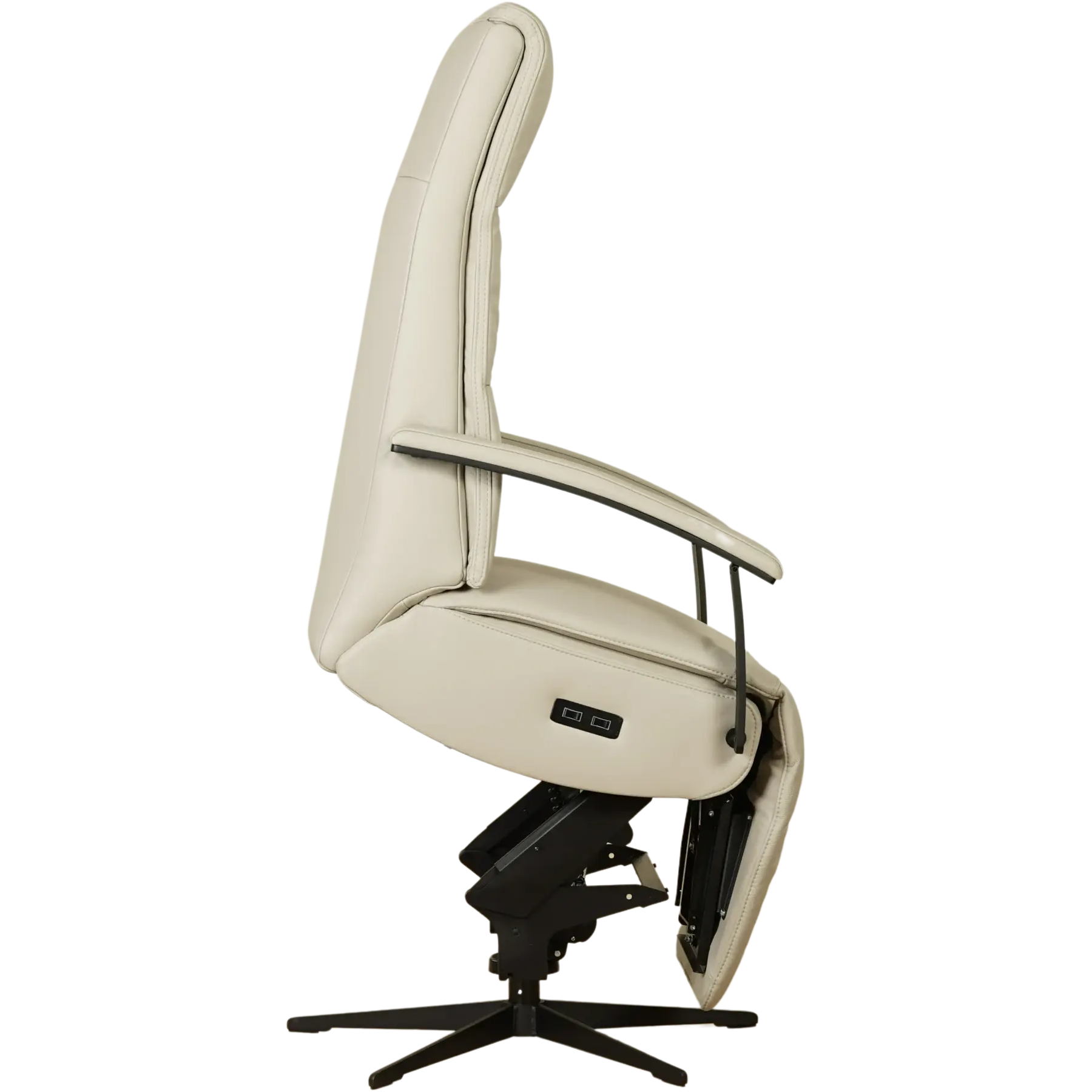 afbeelding van Leren sta-op-stoel Balance - Massif Dove (lichtgrijs) - small - stervoet zwart (slank)