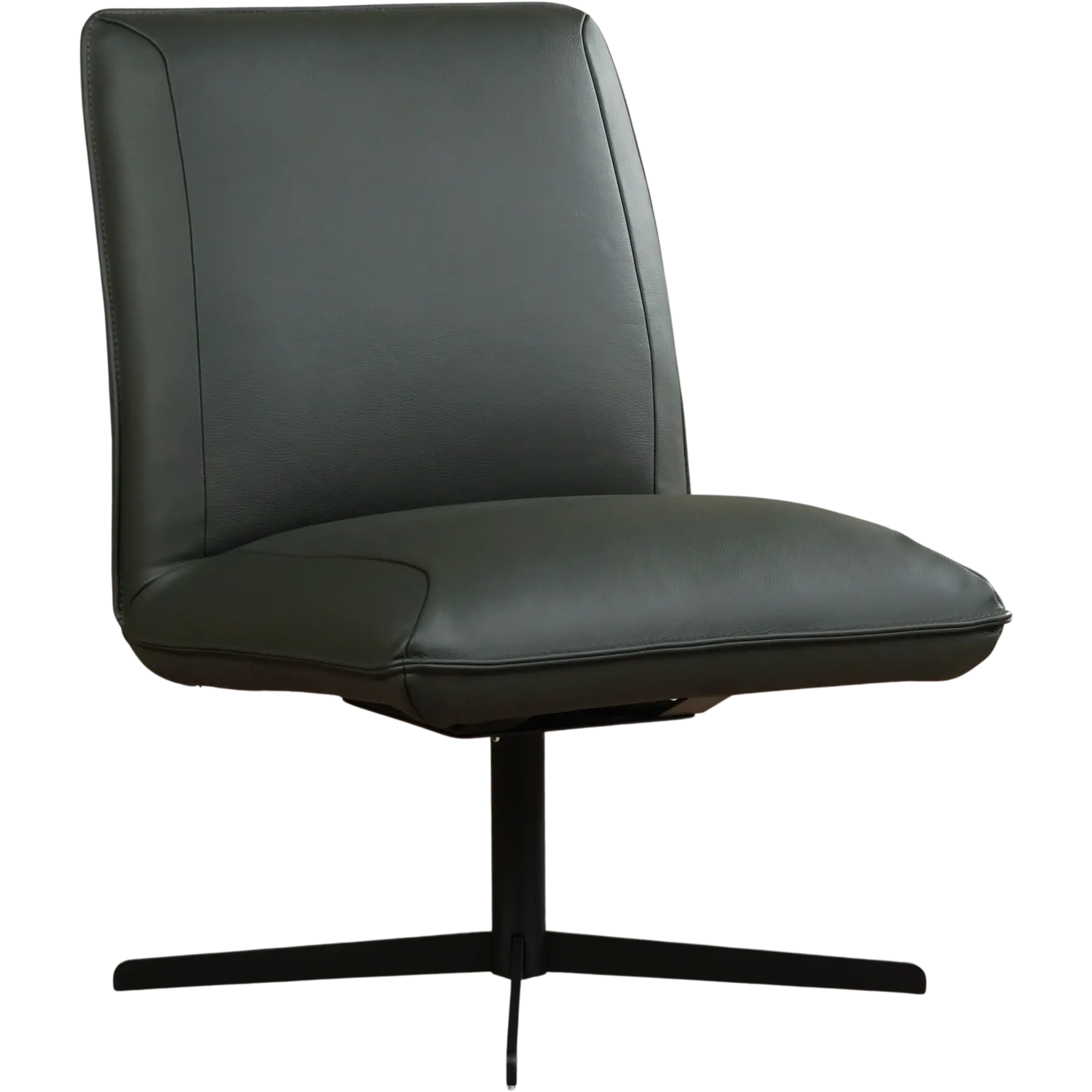 afbeelding van Groene Leren draaifauteuil Loyal - Toledo Leer Verde (donkergroen)