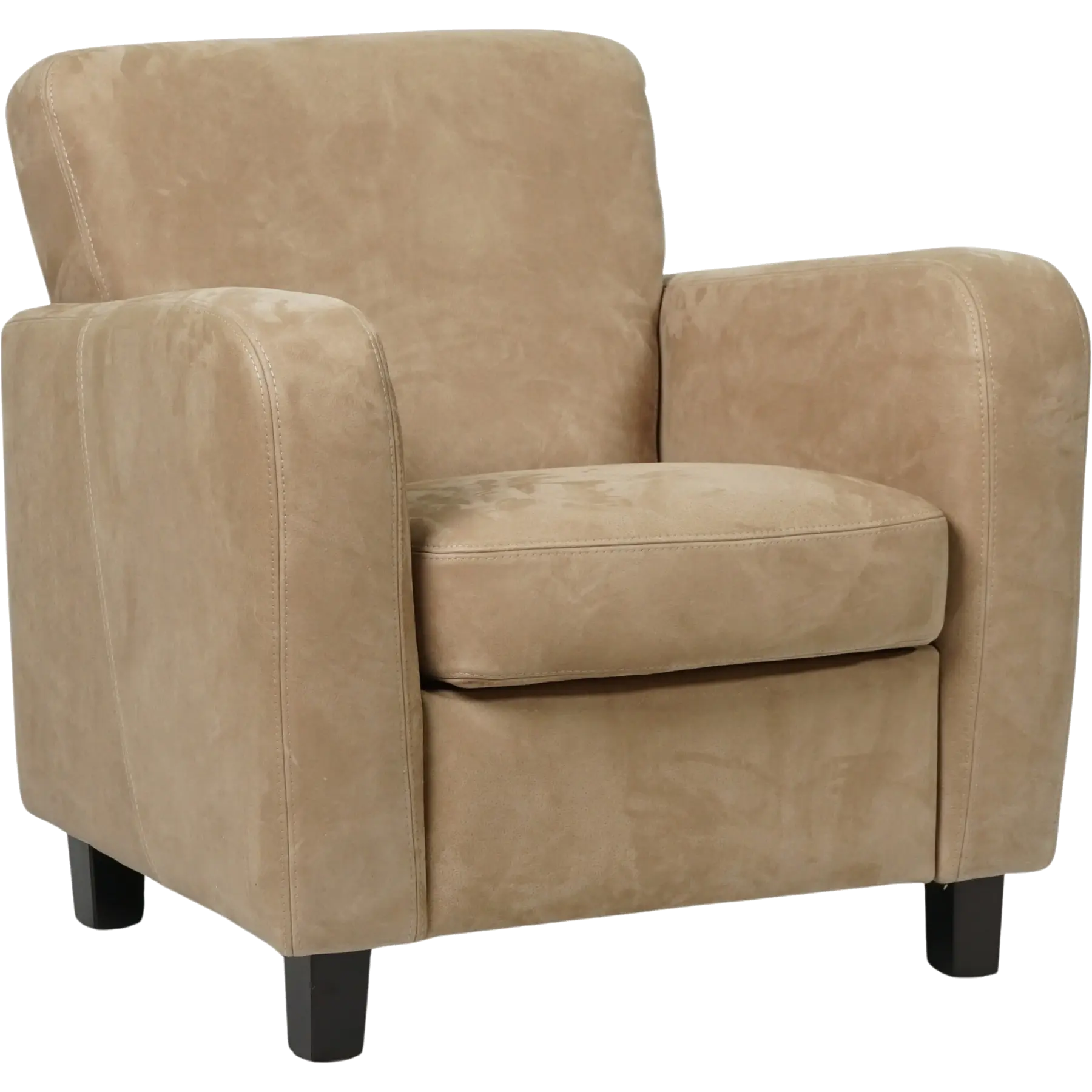 afbeelding van Leren fauteuil Believe - Kenia Leer Taupe - Hout zwart