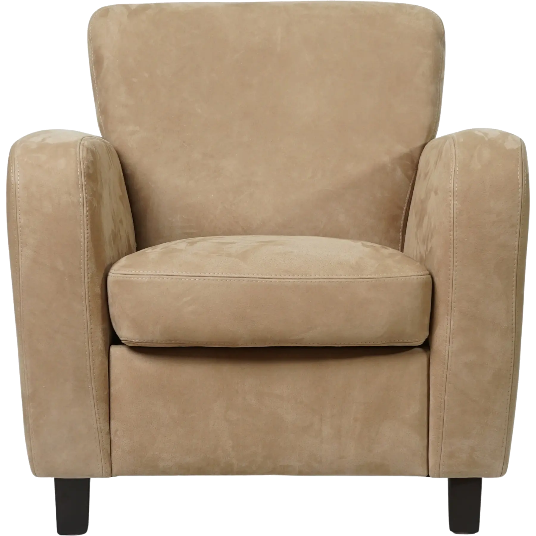 afbeelding van Leren fauteuil Believe - Kenia Leer Taupe - Hout zwart