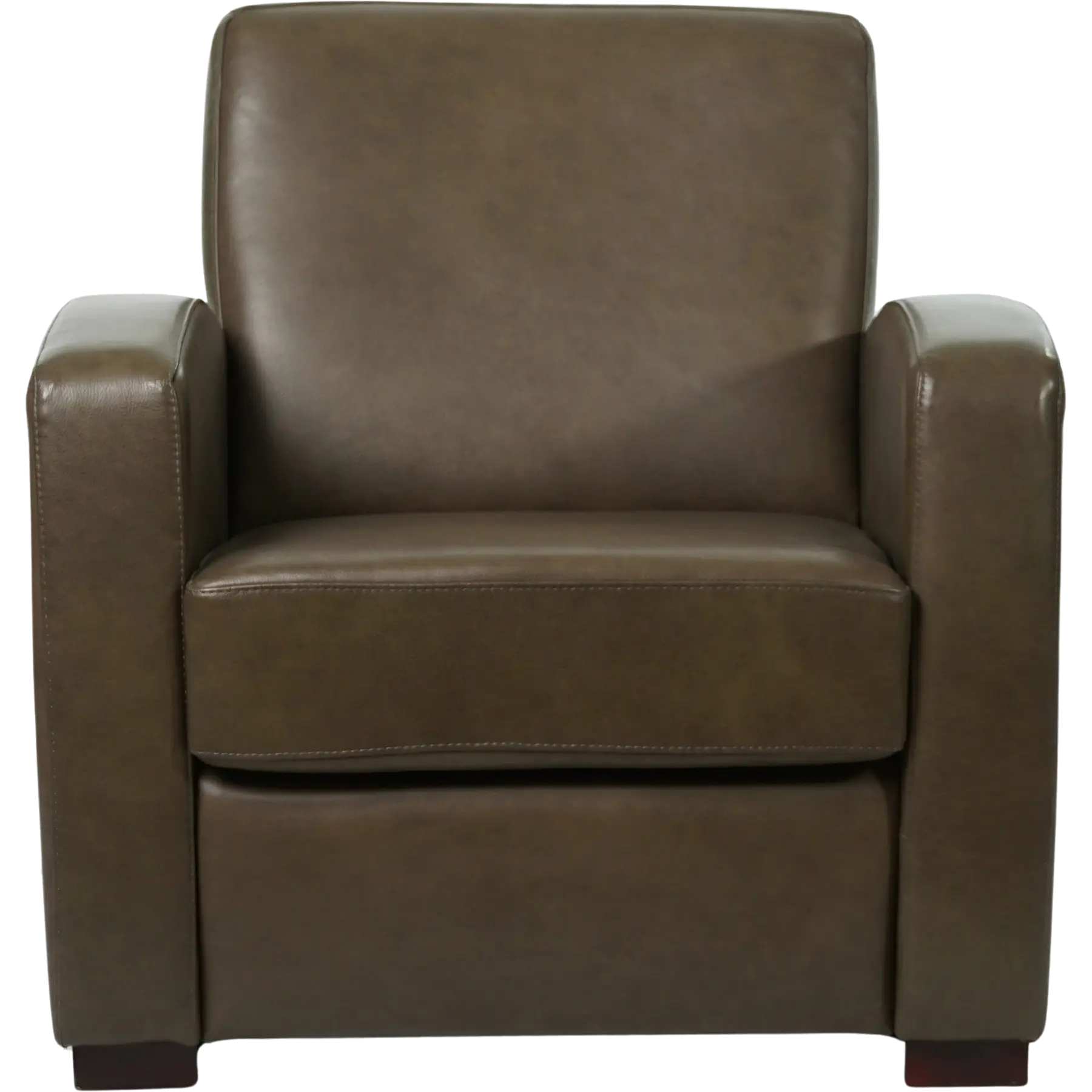 afbeelding van Leren fauteuil Kindly - Granada leer Ash - Hout bruin