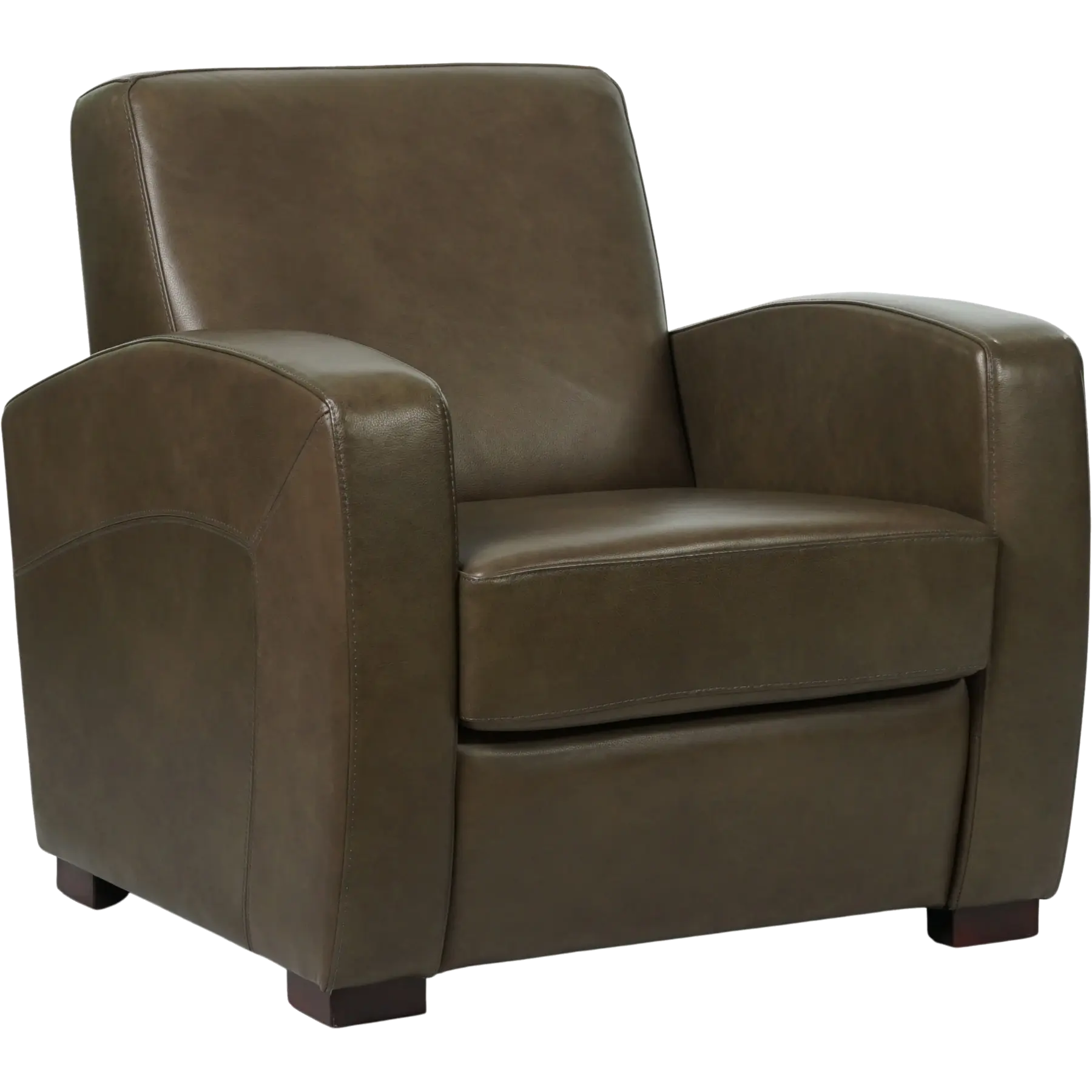 afbeelding van Leren fauteuil Kindly - Granada leer Ash - Hout bruin