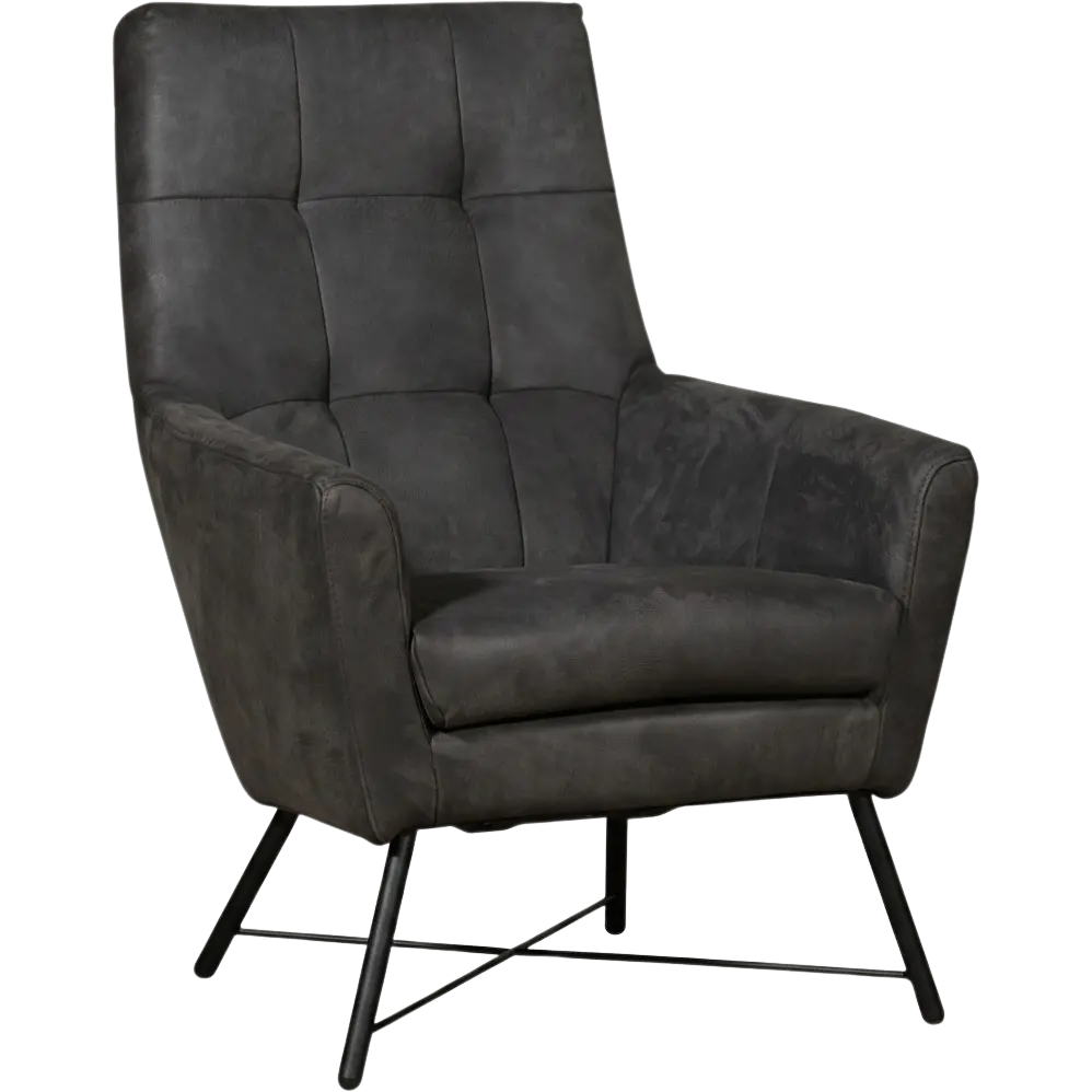 afbeelding van Leren fauteuil Proud - Kenia Antracite (grijs)
