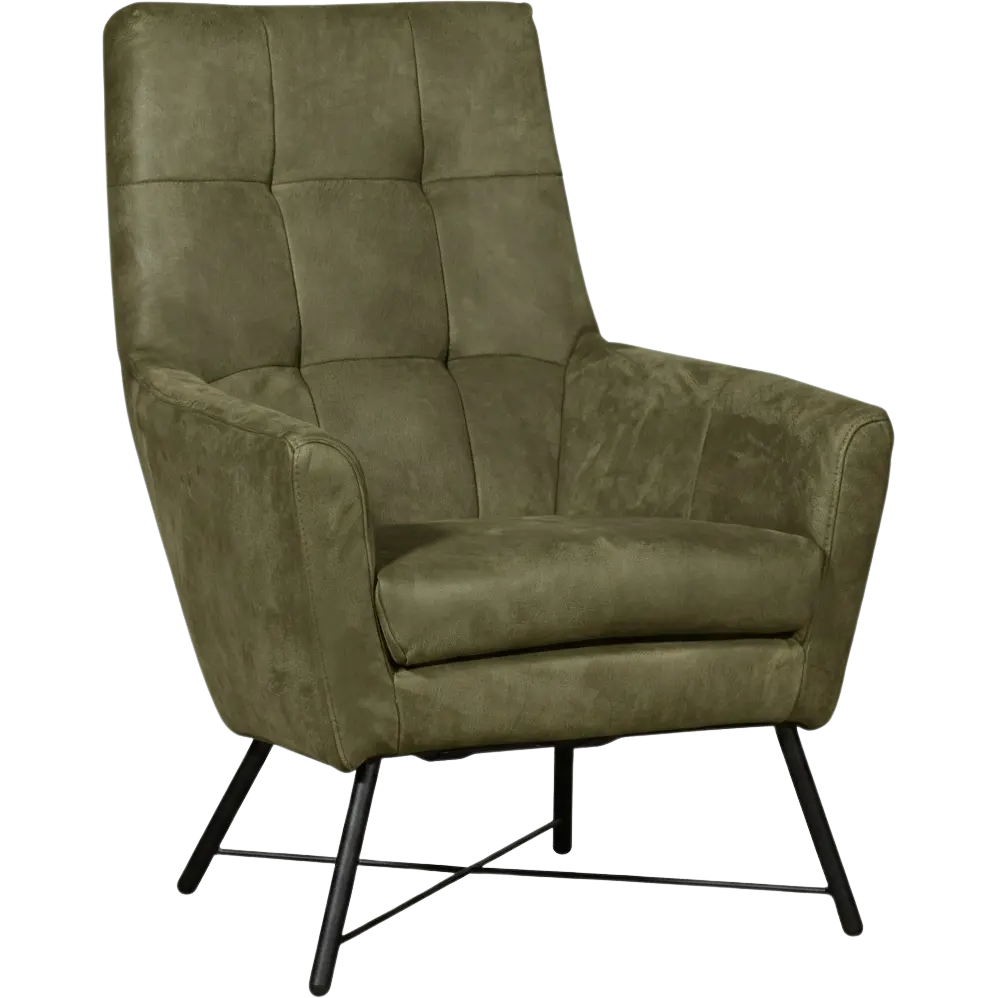 afbeelding van Leren fauteuil Proud - Kenia Olive (olijf)