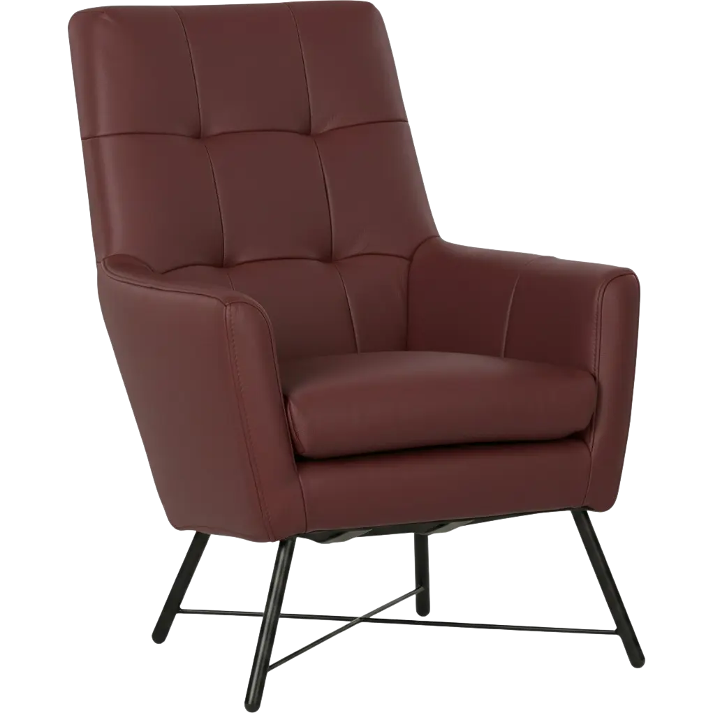 afbeelding van Leren fauteuil Proud - Toledo Bordeaux (donkerrood)