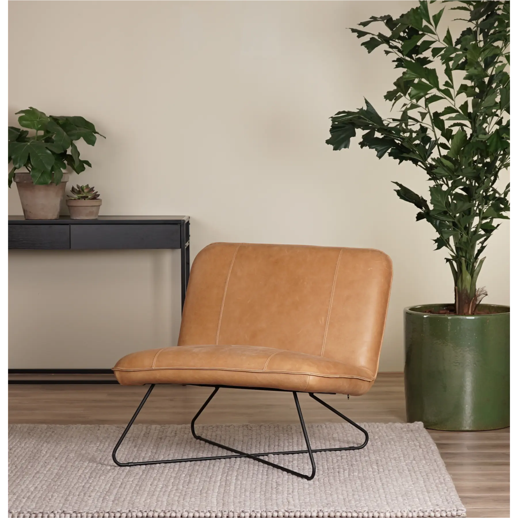 afbeelding van Smile - set van 2 - Vintage leer Cognac