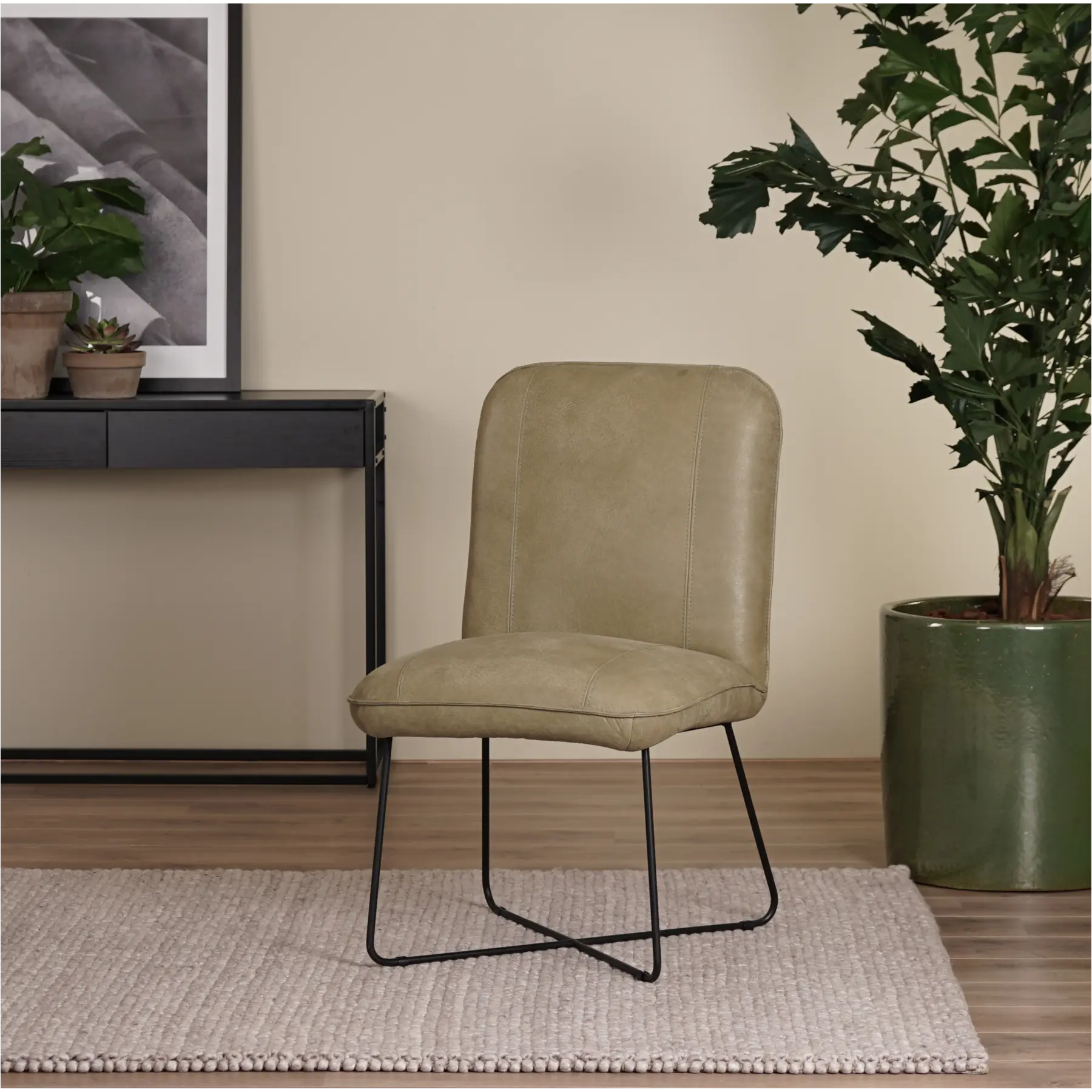 afbeelding van Smile - Kenia leer Olijfgroen