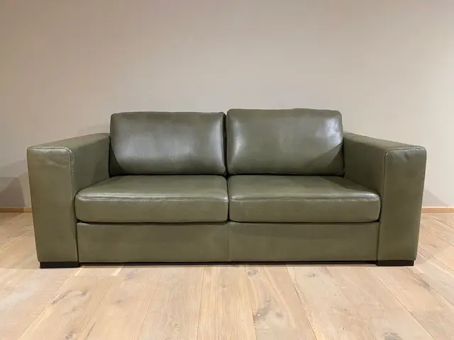 afbeelding van Leren bank Flow - 2,5 zits - Granada Moss