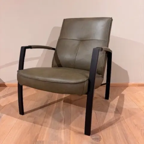 afbeelding van Leren fauteuil Level, Granada Moss (olijf/groen) - Outlet