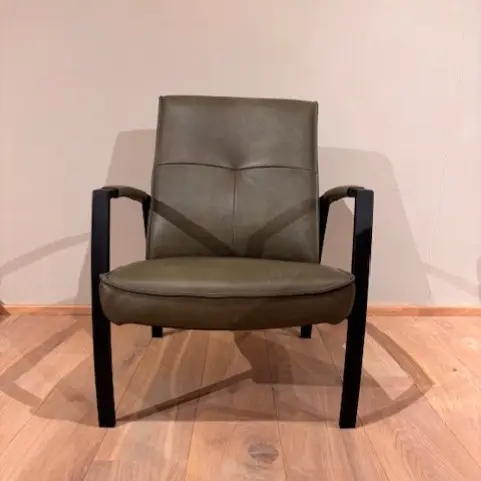 afbeelding van Leren fauteuil Level, Granada Moss (olijf/groen) - Outlet