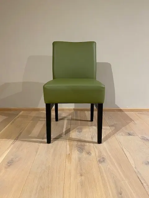 afbeelding van Leren eetkamerstoel Hold - Toledo Apple Green