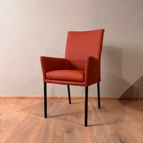 afbeelding van Leren eetkamerstoel Royal - Toledo Cotto - set van 2