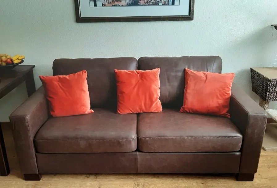 afbeelding van Leren 2.5-zits bank - bruin leer