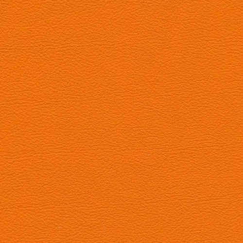 afbeelding van Leren bank Fine - 3 zits - Hermes Arancio (feloranje) - Poten hout zwart