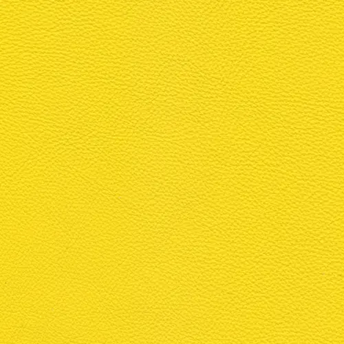 afbeelding van Leren eetkamerstoel Magic - Hermes Yellow (felgeel) - U-poot staal rond zwart