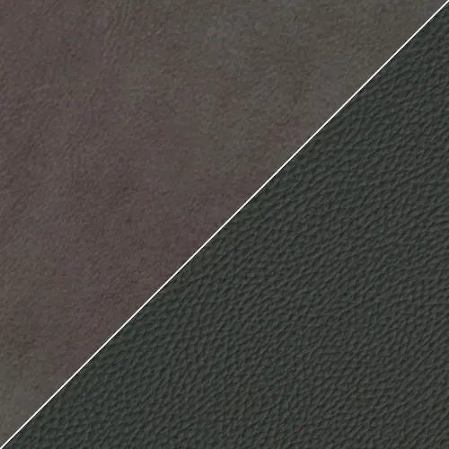 afbeelding van Leren draaifauteuil Pulse Duo - Kenia Antracite en Toledo Antracite - Stervoet zwart