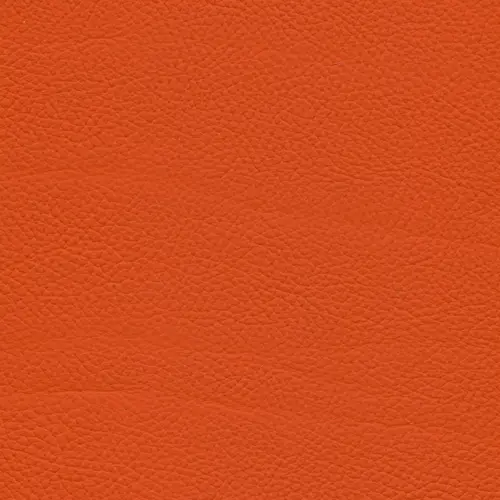 afbeelding van Leren eetkamerstoel Rumor - Toledo Orange (oranje) - Sledepoot staal rond zwart