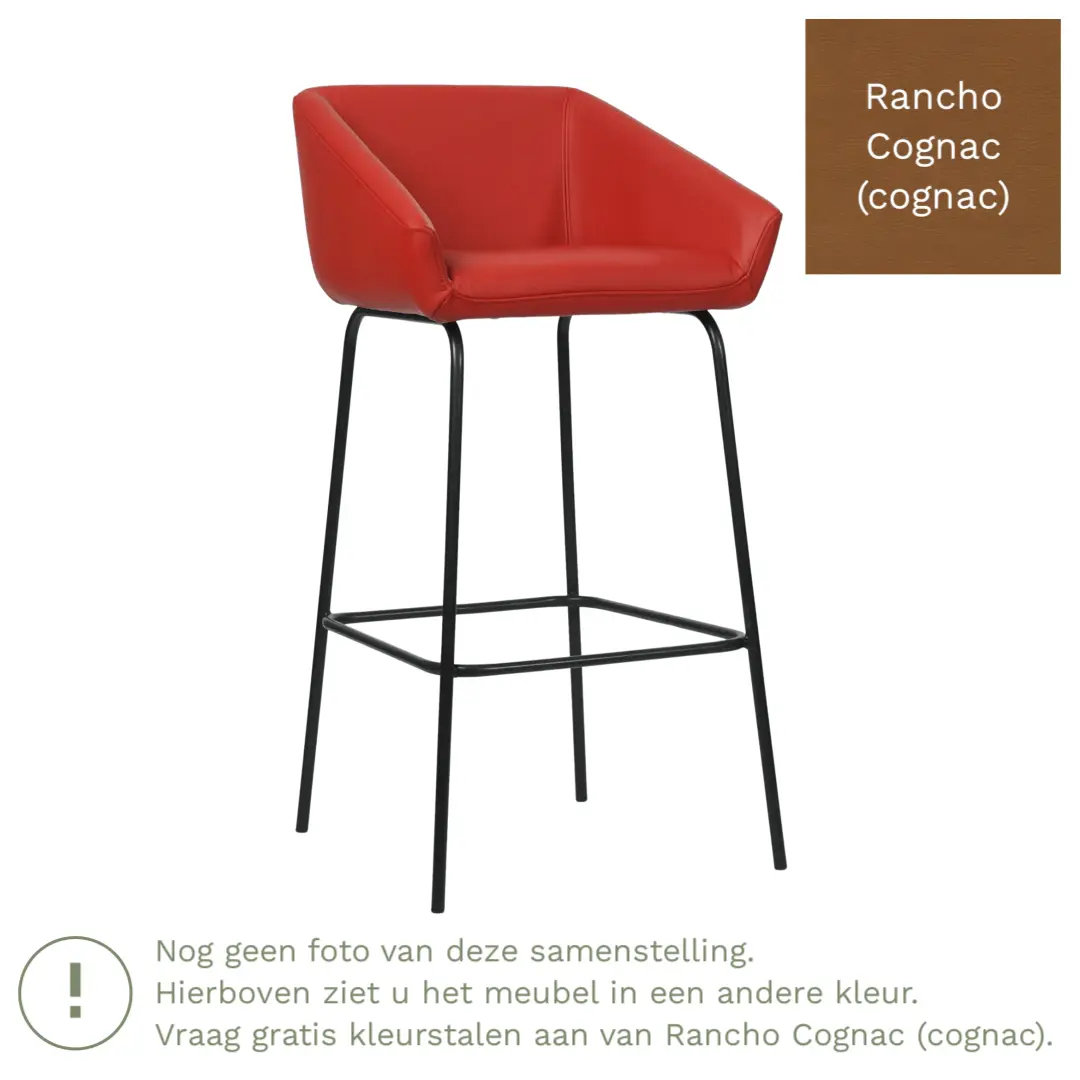 afbeelding van Leren barkruk Have hoog - Rancho Cognac (cognac)