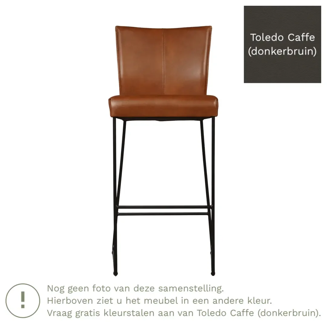 afbeelding van Leren barkruk Mate hoog - Toledo Caffe (donkerbruin)