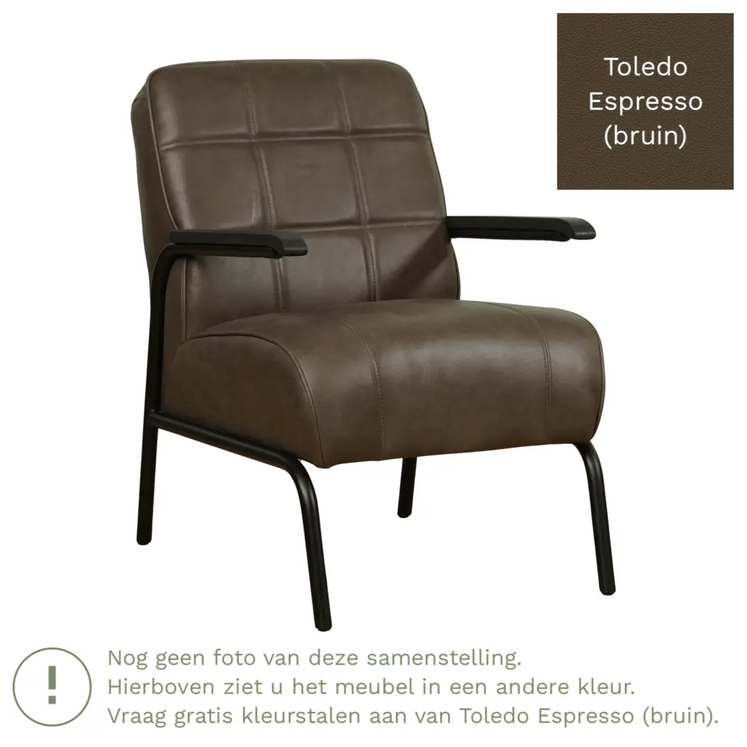 afbeelding van Leren fauteuil Ahead - Toledo Espresso (bruin)