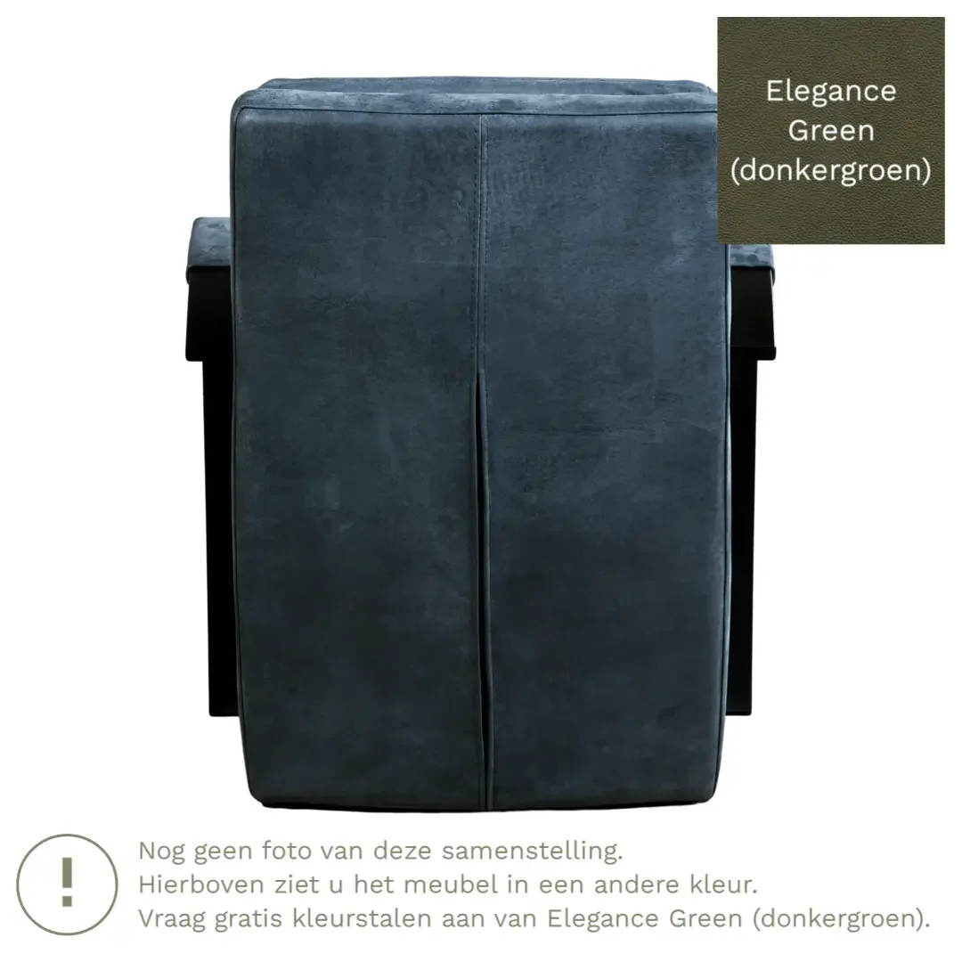 afbeelding van Leren fauteuil Arrival - Elegance Green (donkergroen)