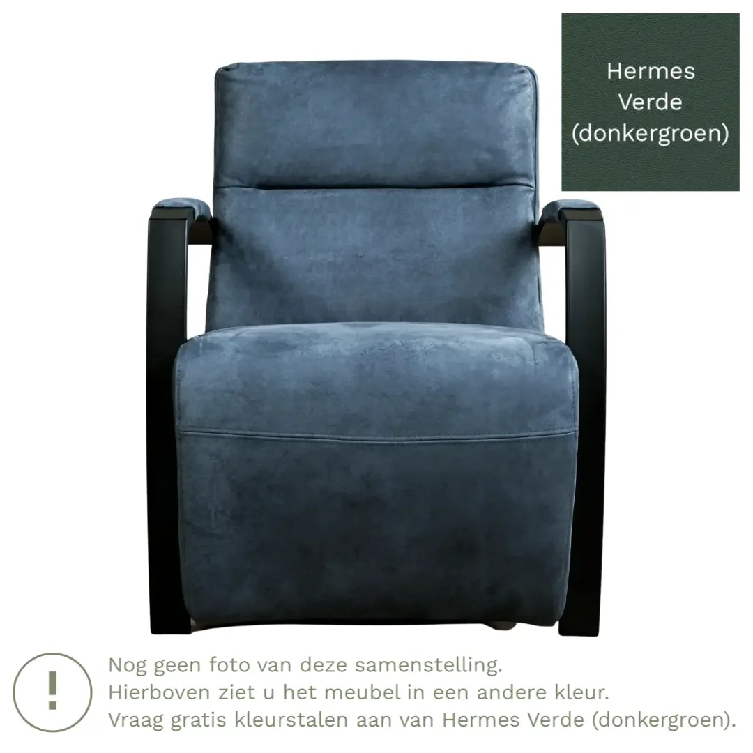 afbeelding van Leren fauteuil Arrival - Hermes Verde (donkergroen)