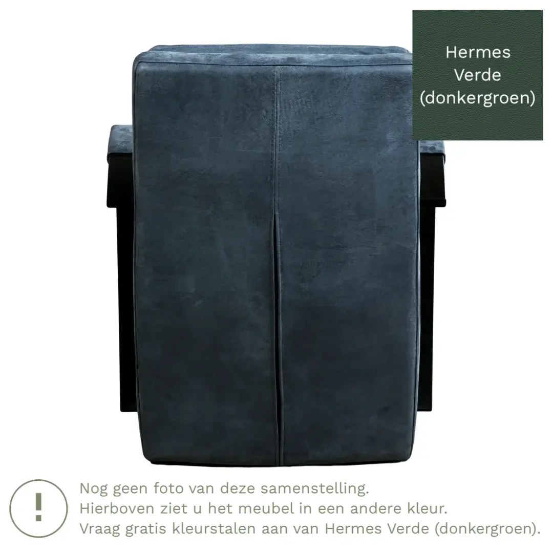 afbeelding van Leren fauteuil Arrival - Hermes Verde (donkergroen)