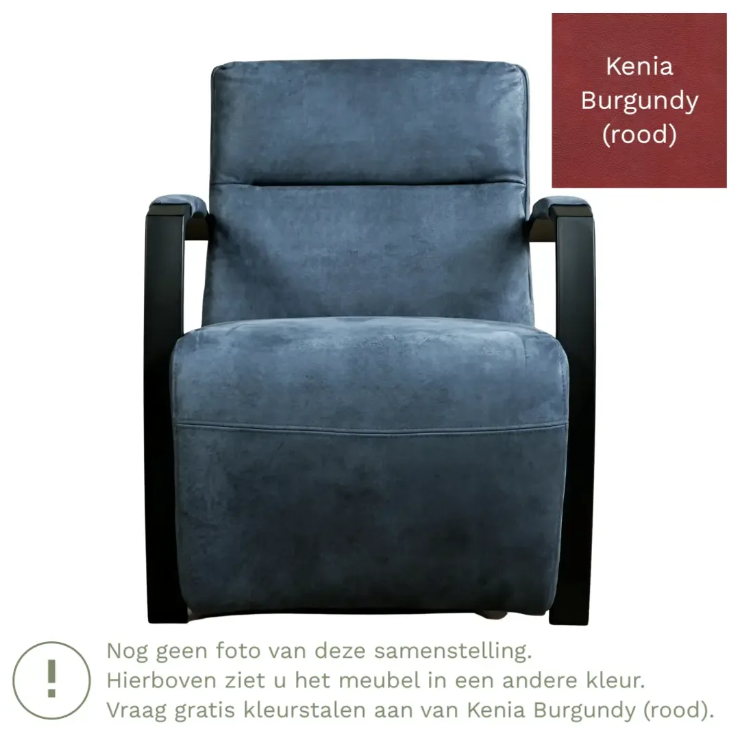 afbeelding van Leren fauteuil Arrival - Kenia Burgundy (rood)