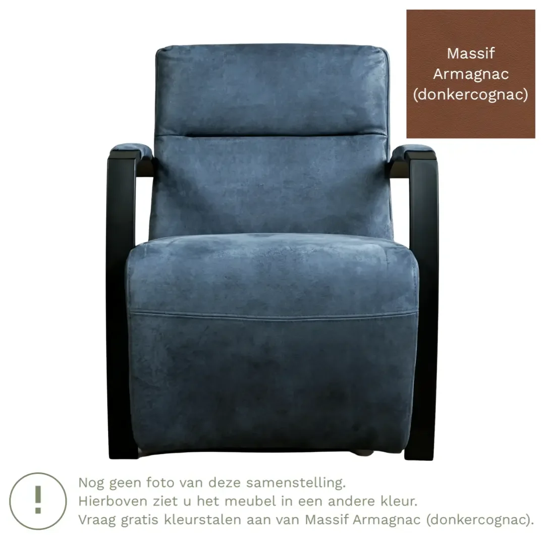 afbeelding van Leren fauteuil Arrival - Massif Armagnac (donkercognac)