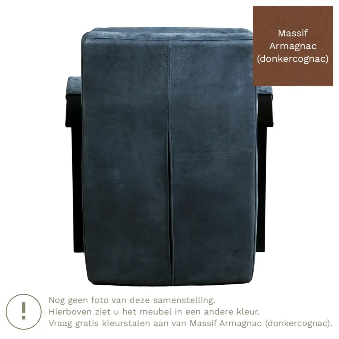 afbeelding van Leren fauteuil Arrival - Massif Armagnac (donkercognac)
