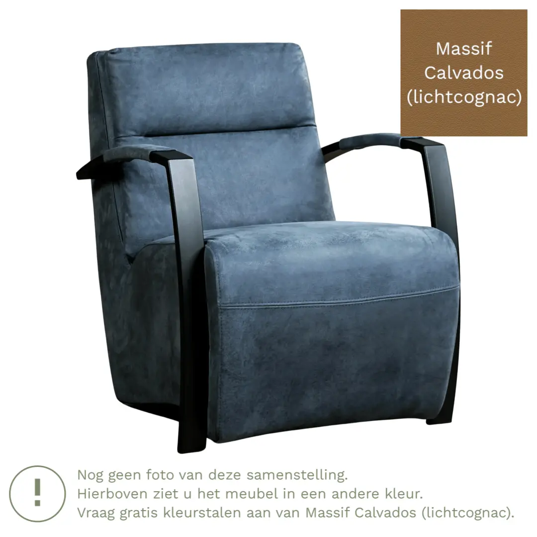 afbeelding van Leren fauteuil Arrival - Massif Calvados (lichtcognac)