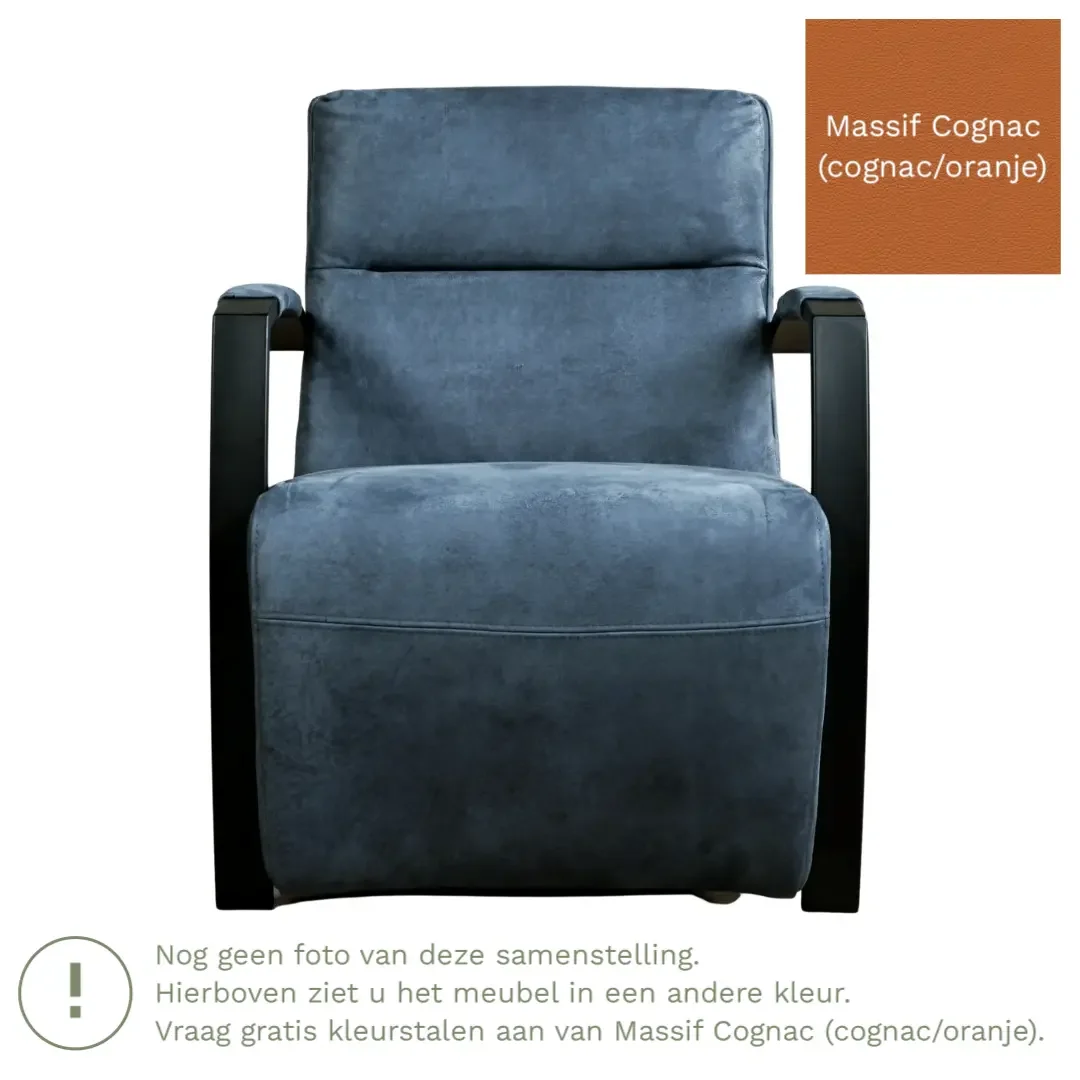 afbeelding van Leren fauteuil Arrival - Massif Cognac (cognac/oranje)